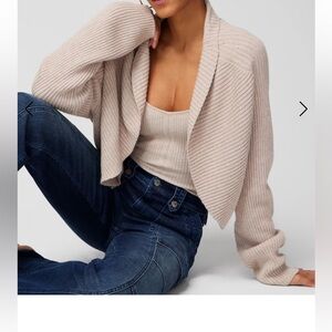 White House Black Market Cream Sweater Shrug